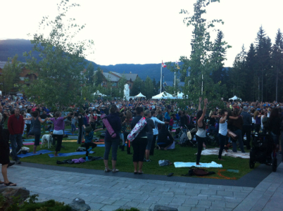 Community Yoga at Olympic Village Stage
